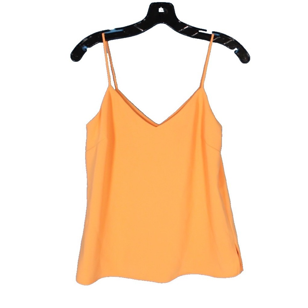 AMANDA UPRICHARD Tangerine SLEEVELESS V-Neck LAYERED CREPE Tank Top/Blouse Sz S